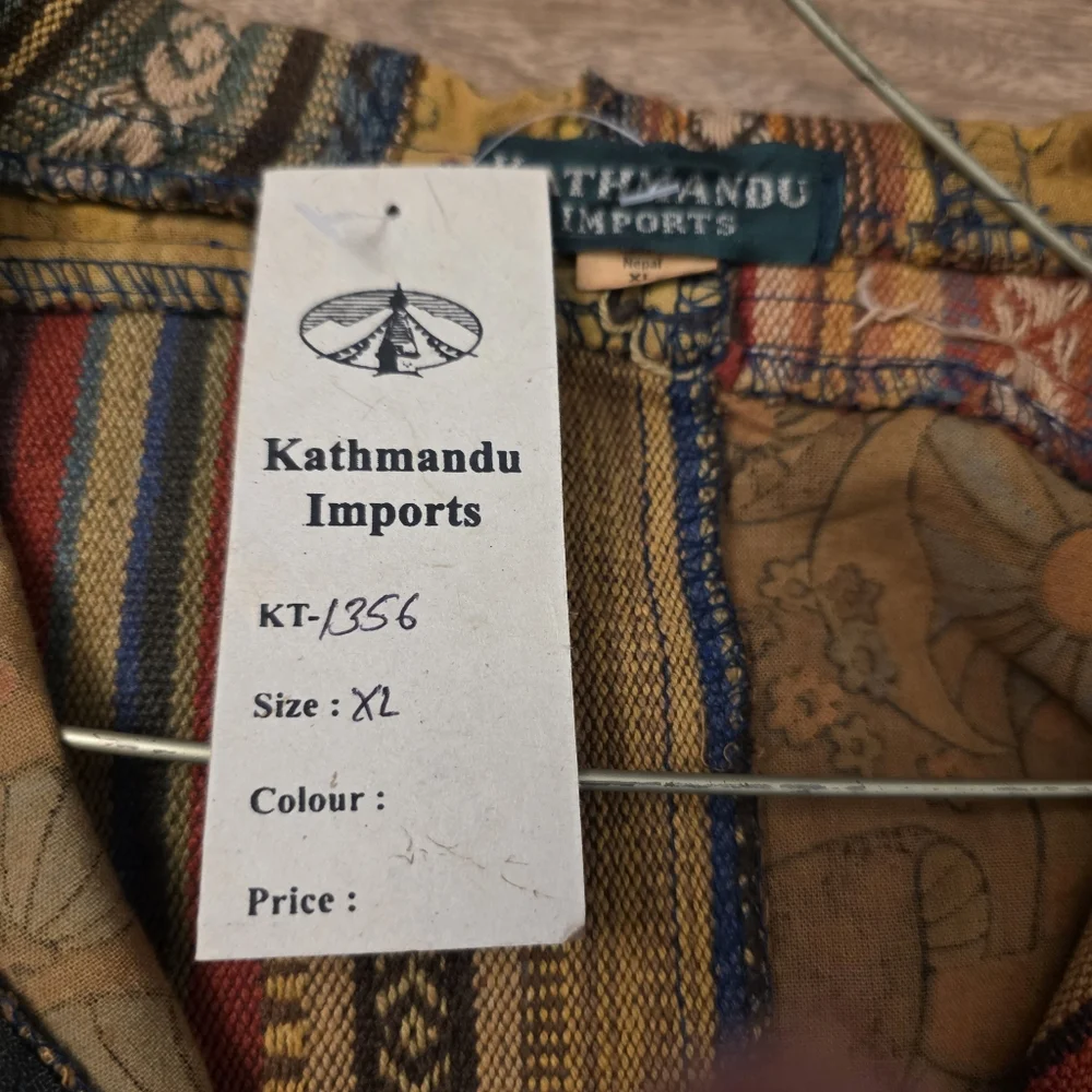 Kathmandu Boho Mushroom Patchwork Jacket XL Hooded Zip-Up Multicolor Festival - Picture 11 of 15